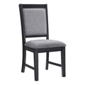 Black and Grey Linen Dining Room Chair (Set of 2) S93531