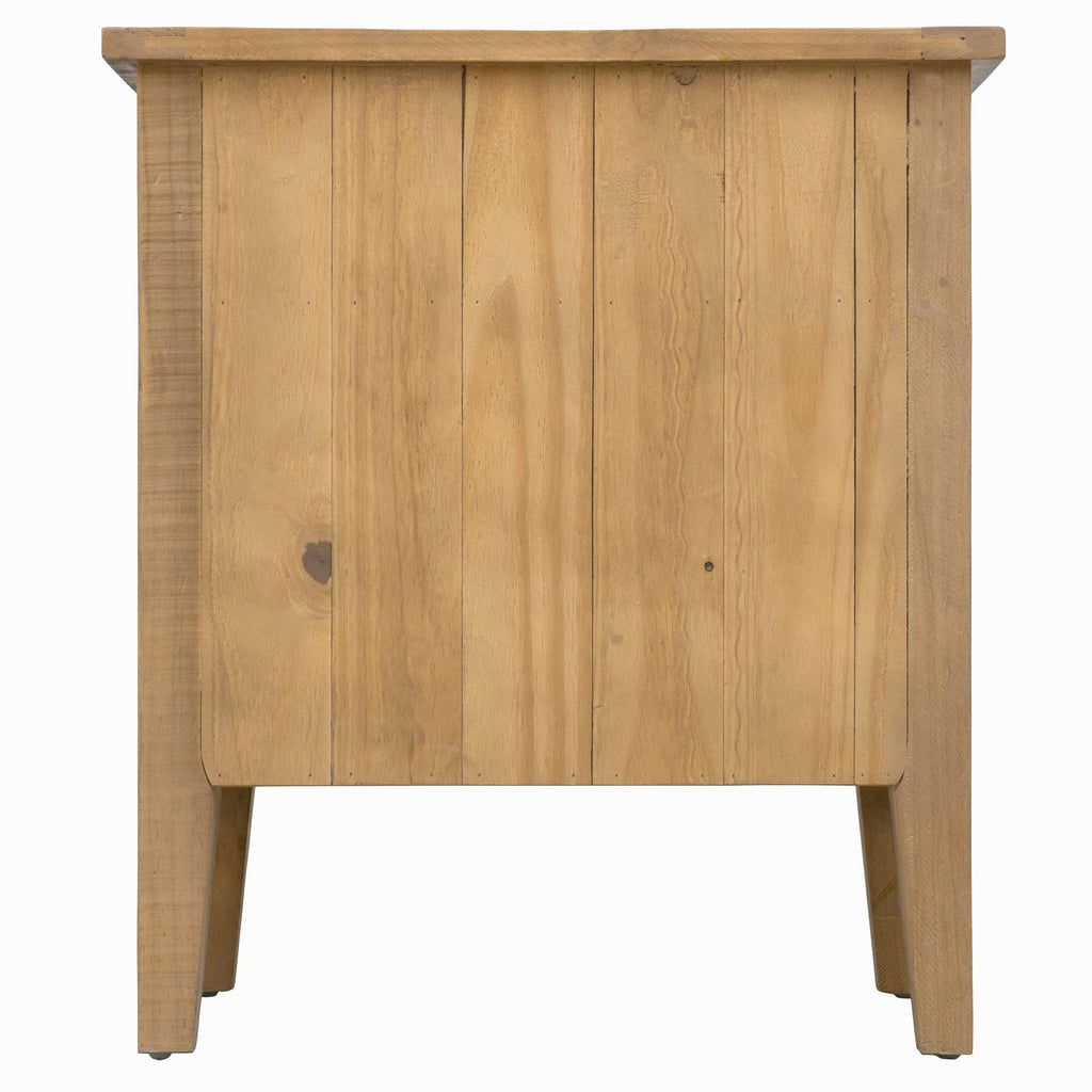 Brown Reclaimed Wood Filing Cabinet with Two Drawers E191