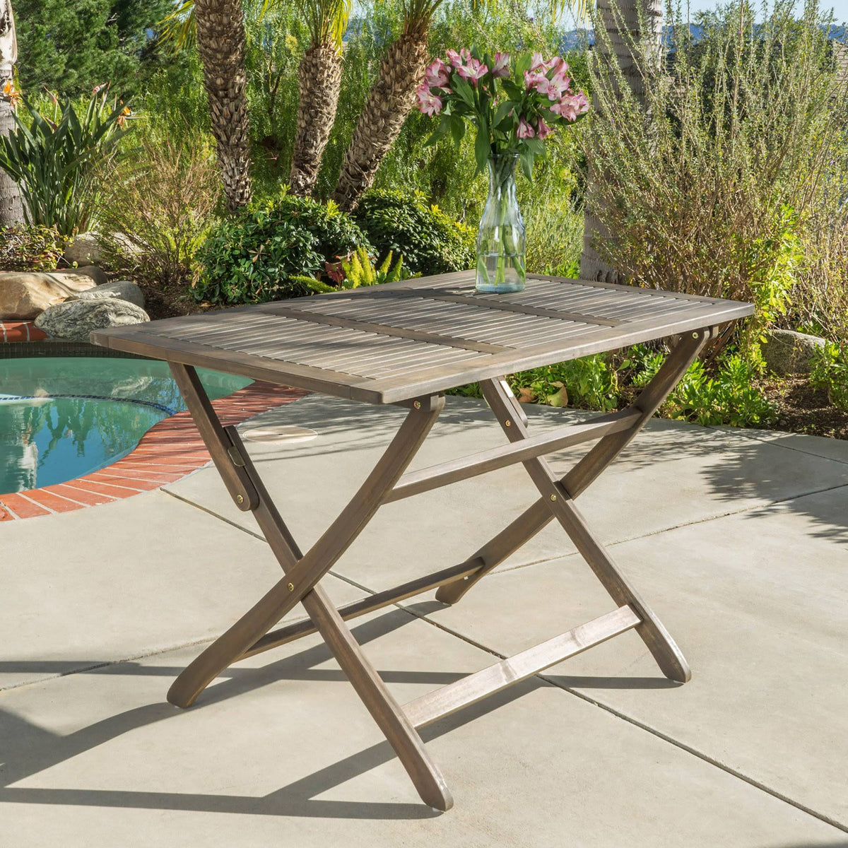 Outdoor Acacia Wood Foldable Dining Table N430