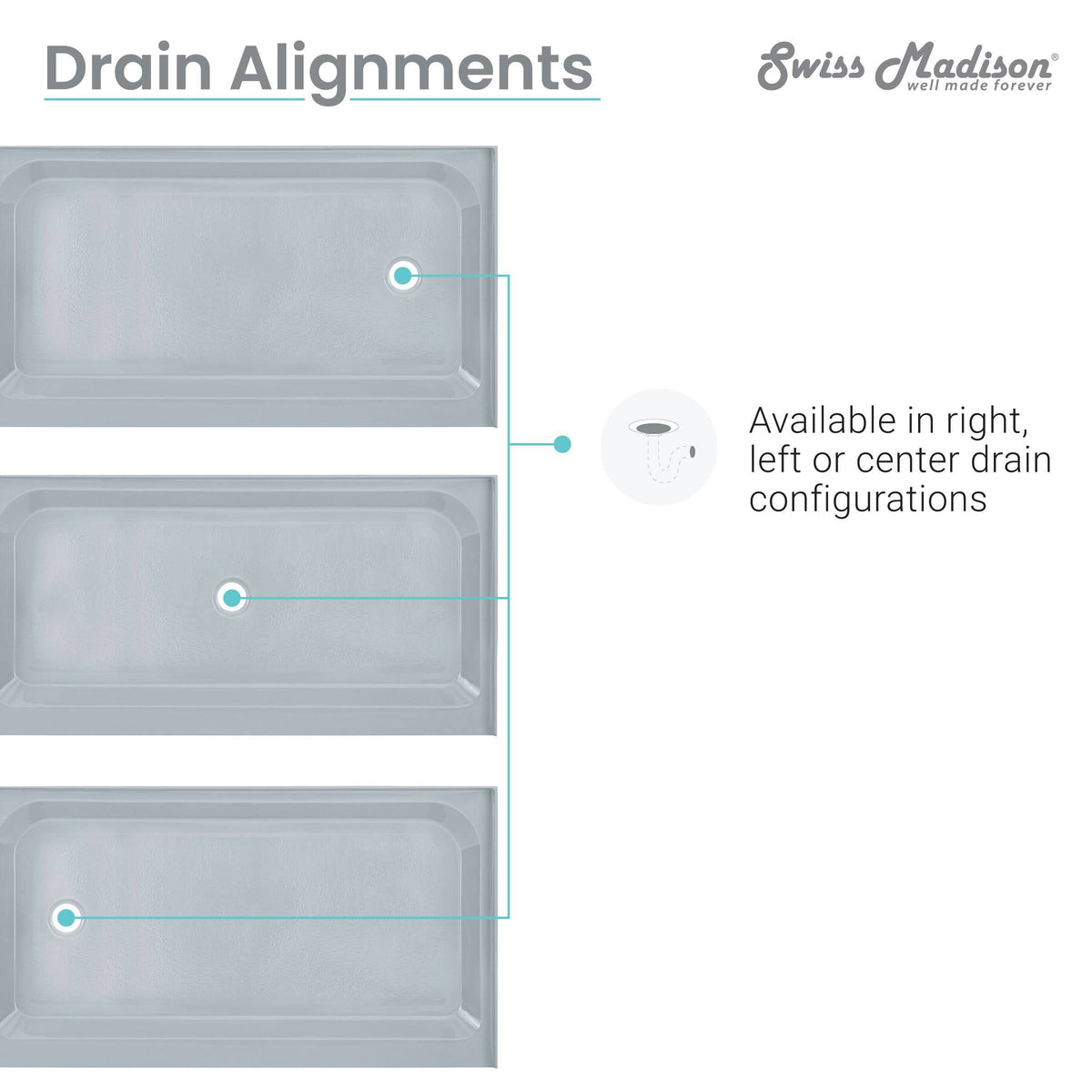 Gray Single Shower Base X38651