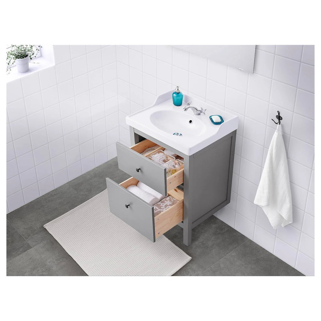 Sink Cabinet with 2 Drawers, Gray J153054