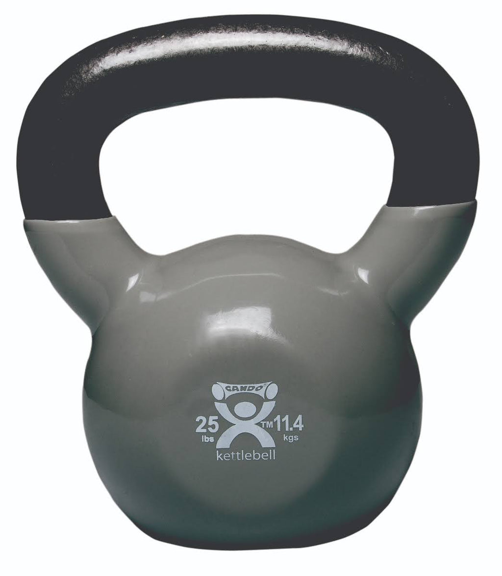 Vinyl Coated Kettlebell 25 lbs Silver K2593