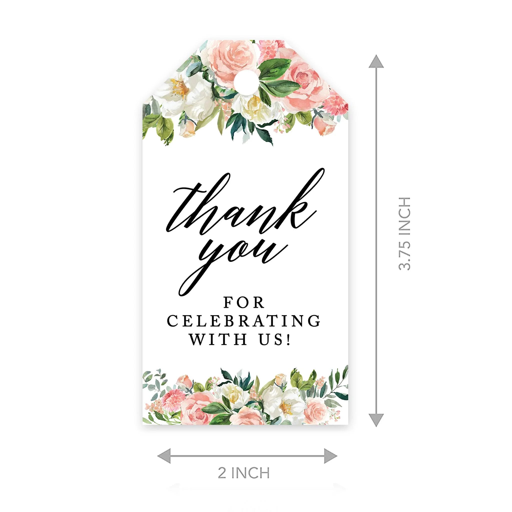 Coral Floral Garden Cardstock Gift Tags 100-Pk K6916