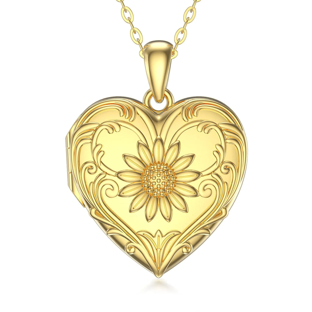 Sterling Silver Heart Locket Necklace D28608