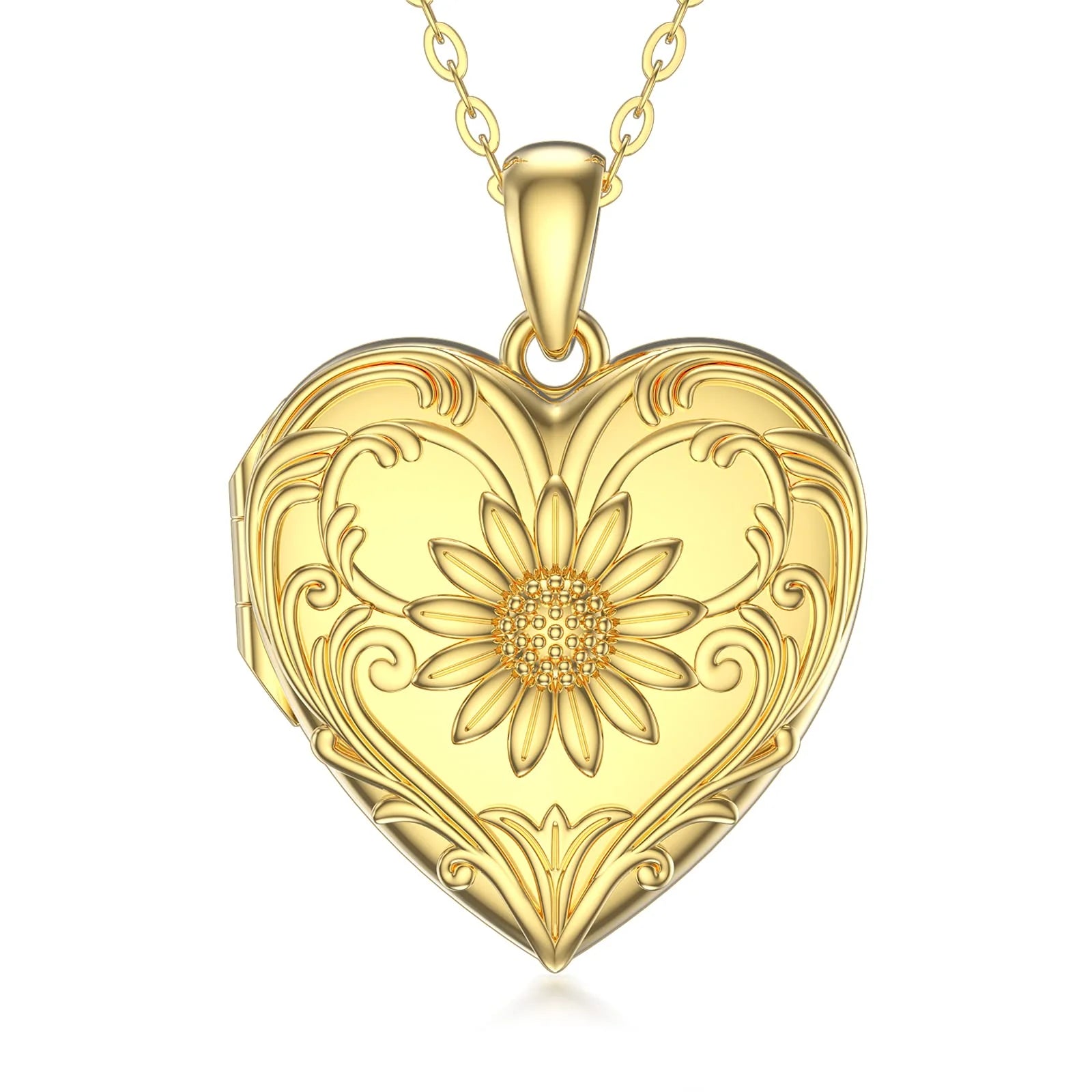 Sterling Silver Heart Locket Necklace D28608