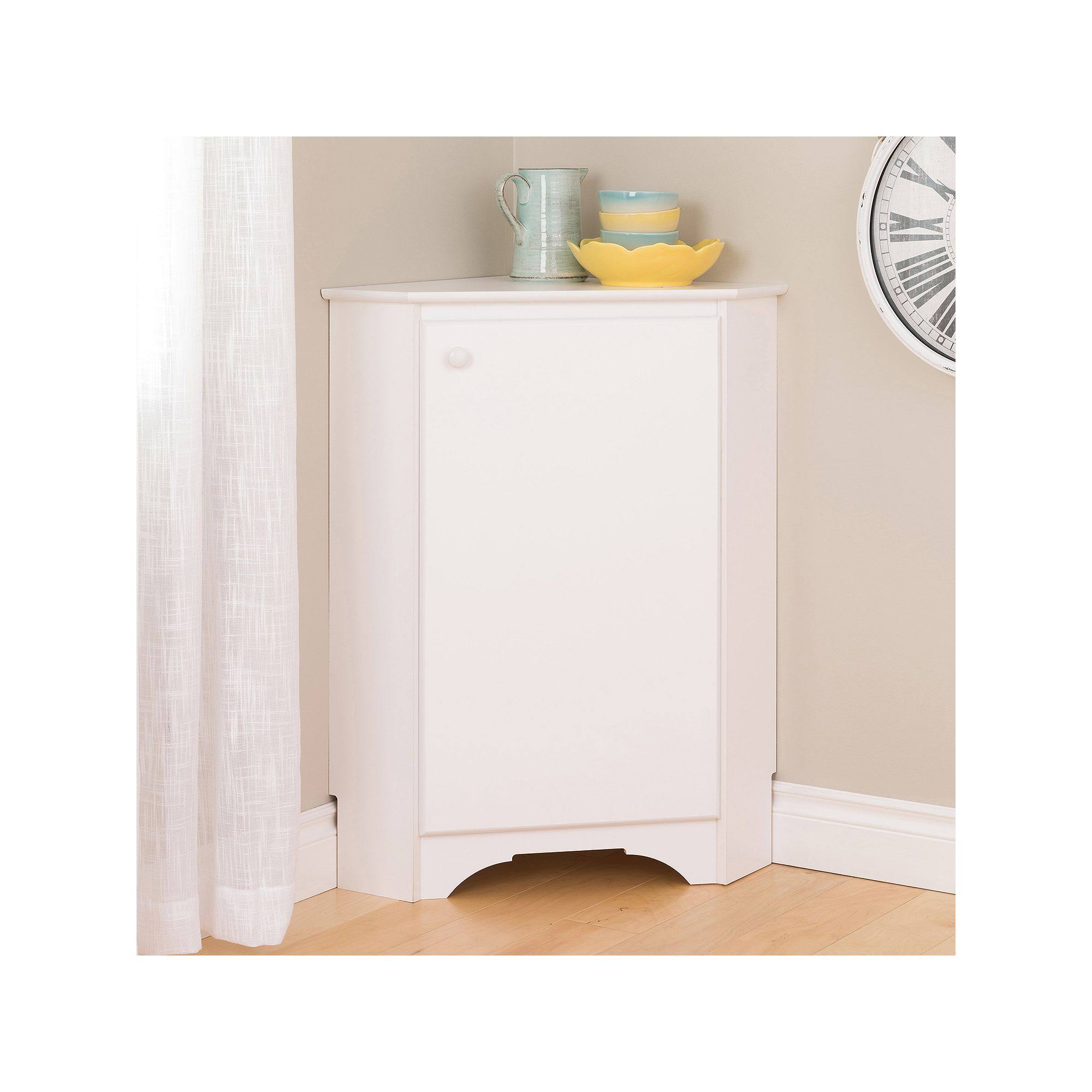 White Corner Storage Cabinet A705528