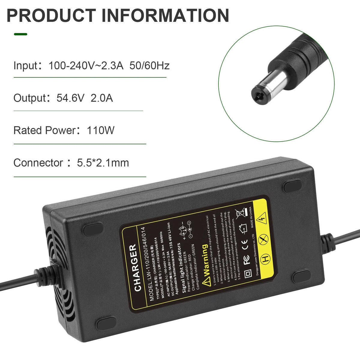 48V 13S Li-ion Battery Charger 2A Y2345
