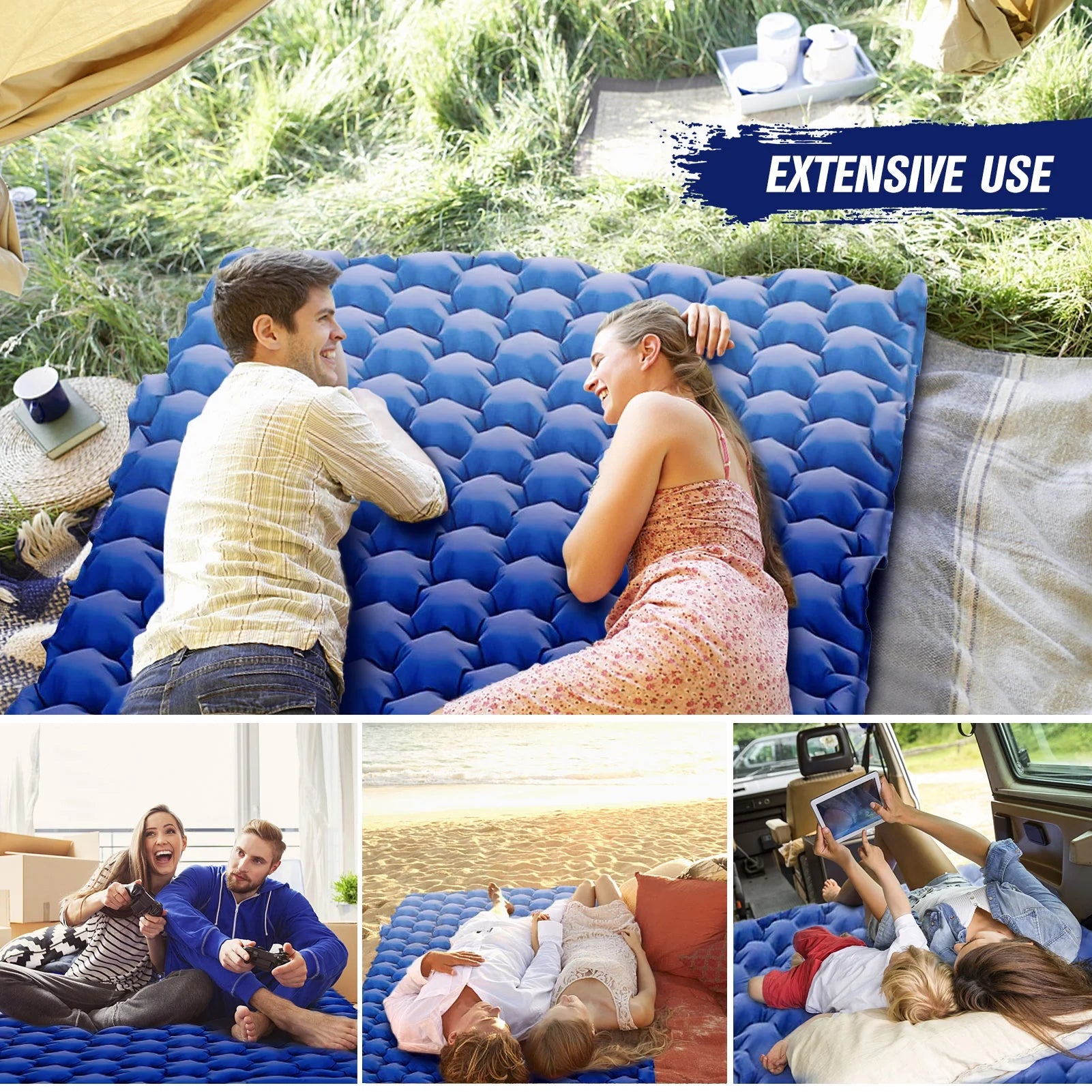 2 Person Waterproof Camping Mat with Air Pillow F49284