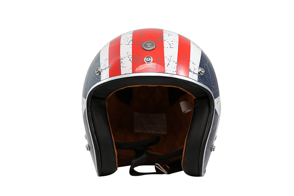 3/4 Helmet with Rebel Star Graphic (White, Large) G40573