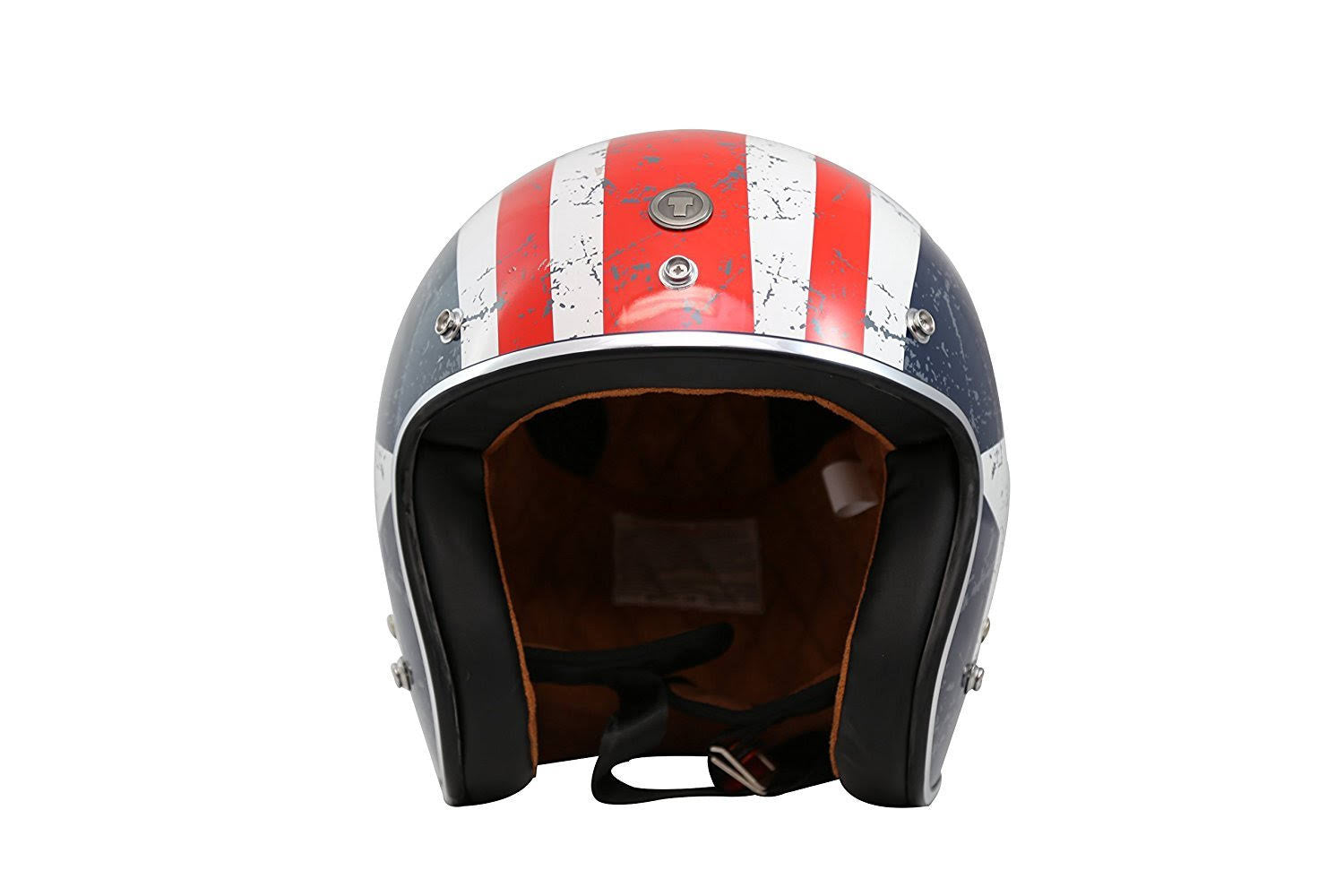 3/4 Helmet with Rebel Star Graphic (White, Large) G40573