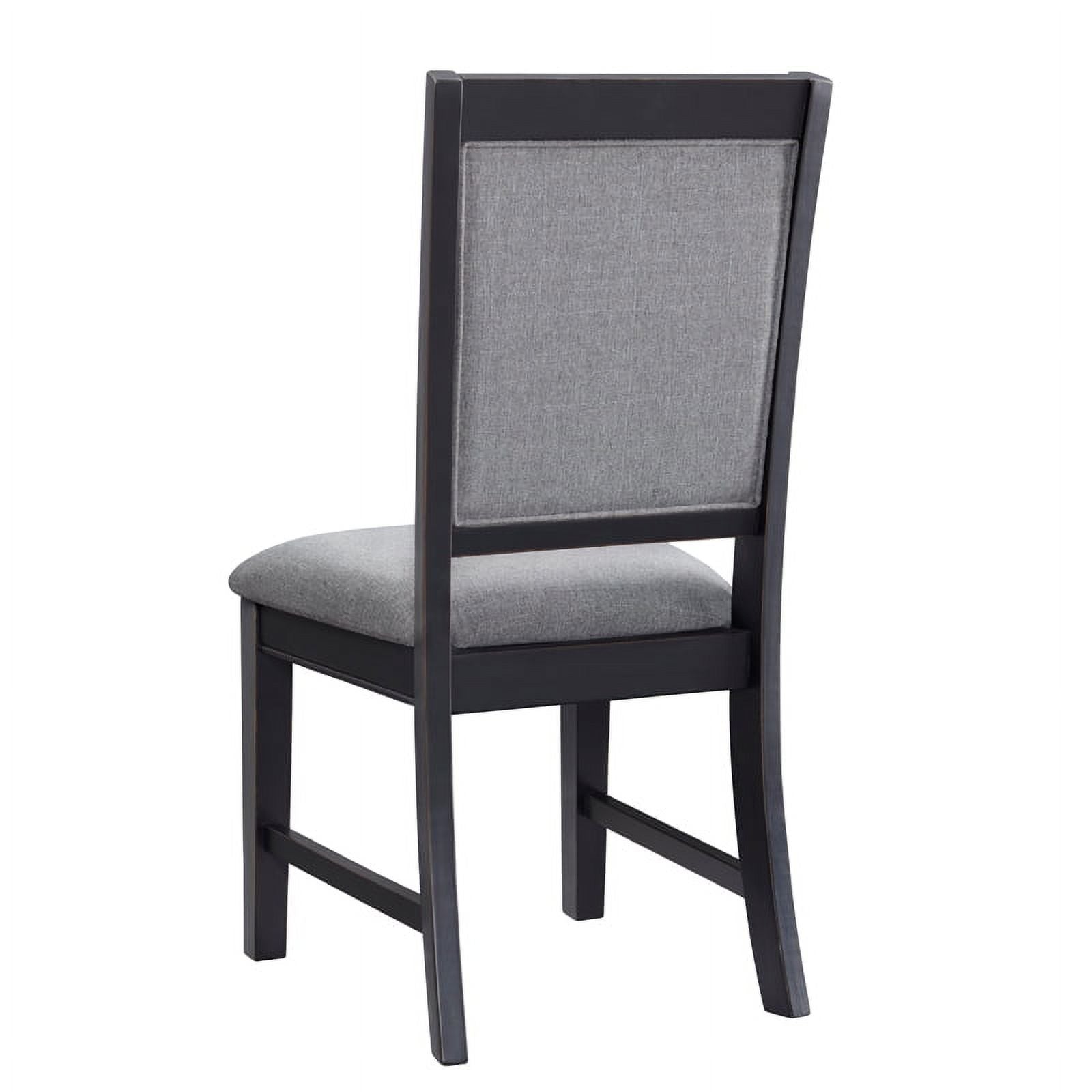 Black and Grey Linen Dining Room Chair (Set of 2) S93531