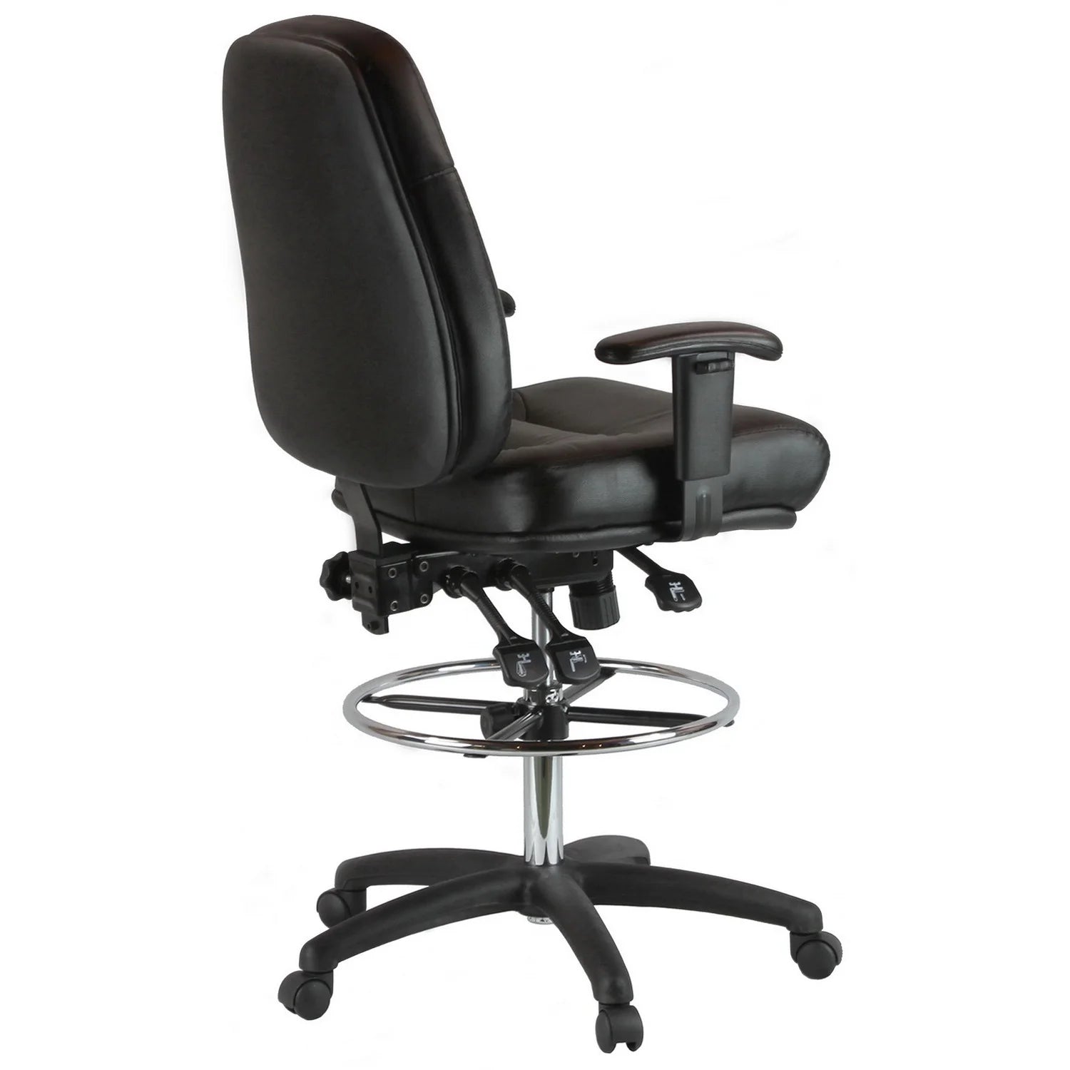 Mid-Back Leather Drafting Chair S538