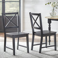 Black Cross-Back Chair, Set of 2 Q20822