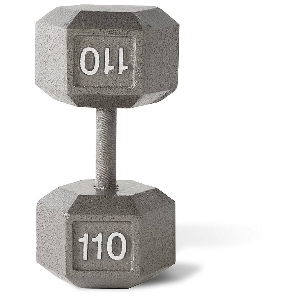 Solid Cast Iron Hex Dumbbell 110-Pound H950