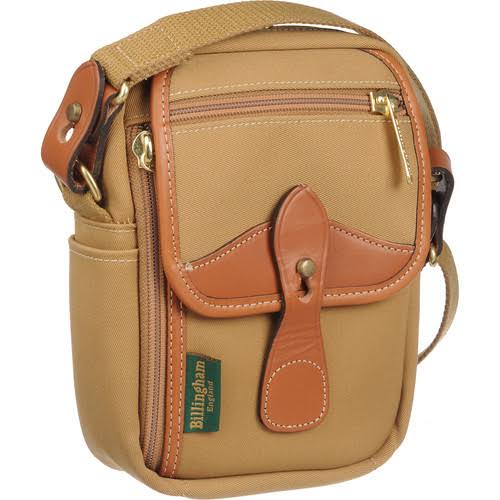 Khaki/Tan Leather Compact Shoulder Bag H9806
