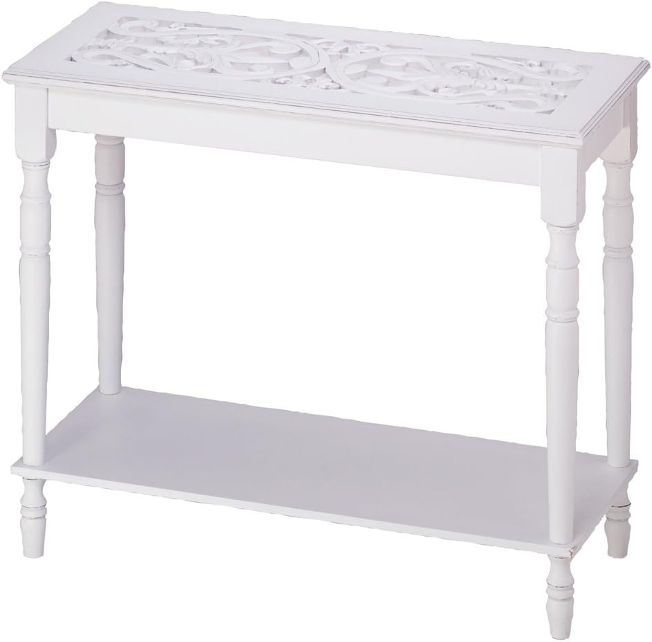White Wood Sofa Console Table V18359