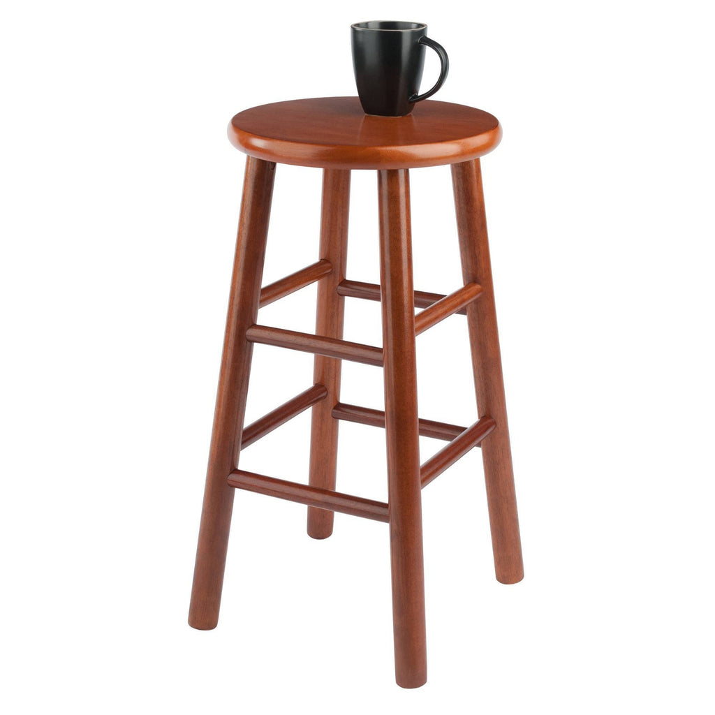 Cherry 24x22 Stool with Beveled Seat, Set of 2 O45066
