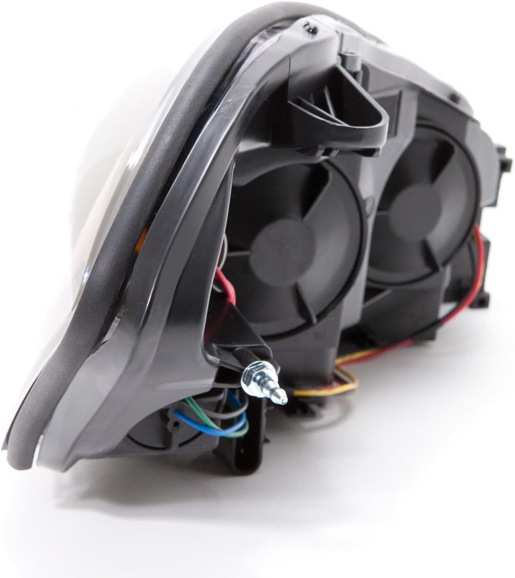 Black Halogen Headlights with Amber Clear Lens G579