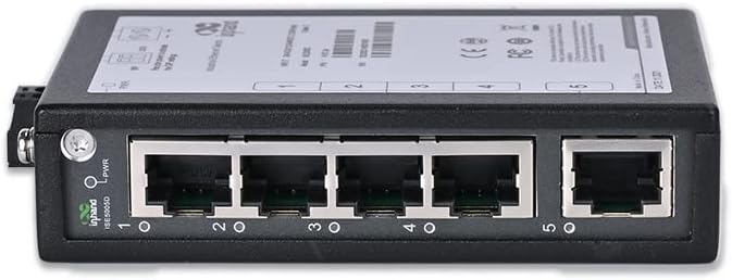 3-Port Unmanaged Industrial Ethernet Switch, Single Mode Dual SC Fiber, Pack of 2 D136