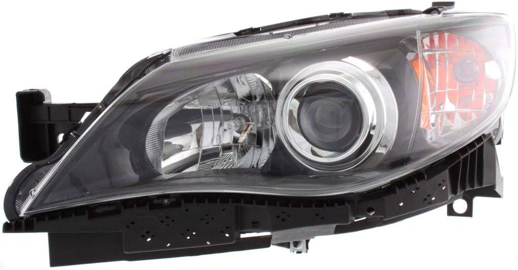 Pair Black Housing Headlight for Subaru Impreza 2008-2011 W65070