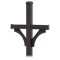 Black 2 Sided In-Ground Mounted Mailbox Post I8297
