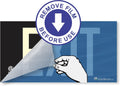 Photoluminescent Exit Sign Black Aluminum Pack of 2 Q2591