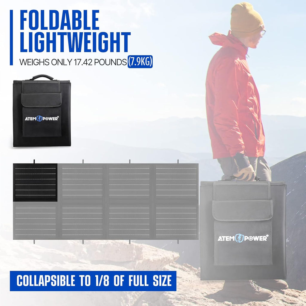 200W Foldable Monocrystalline Solar Panel with 20A MPPT Controller F85635