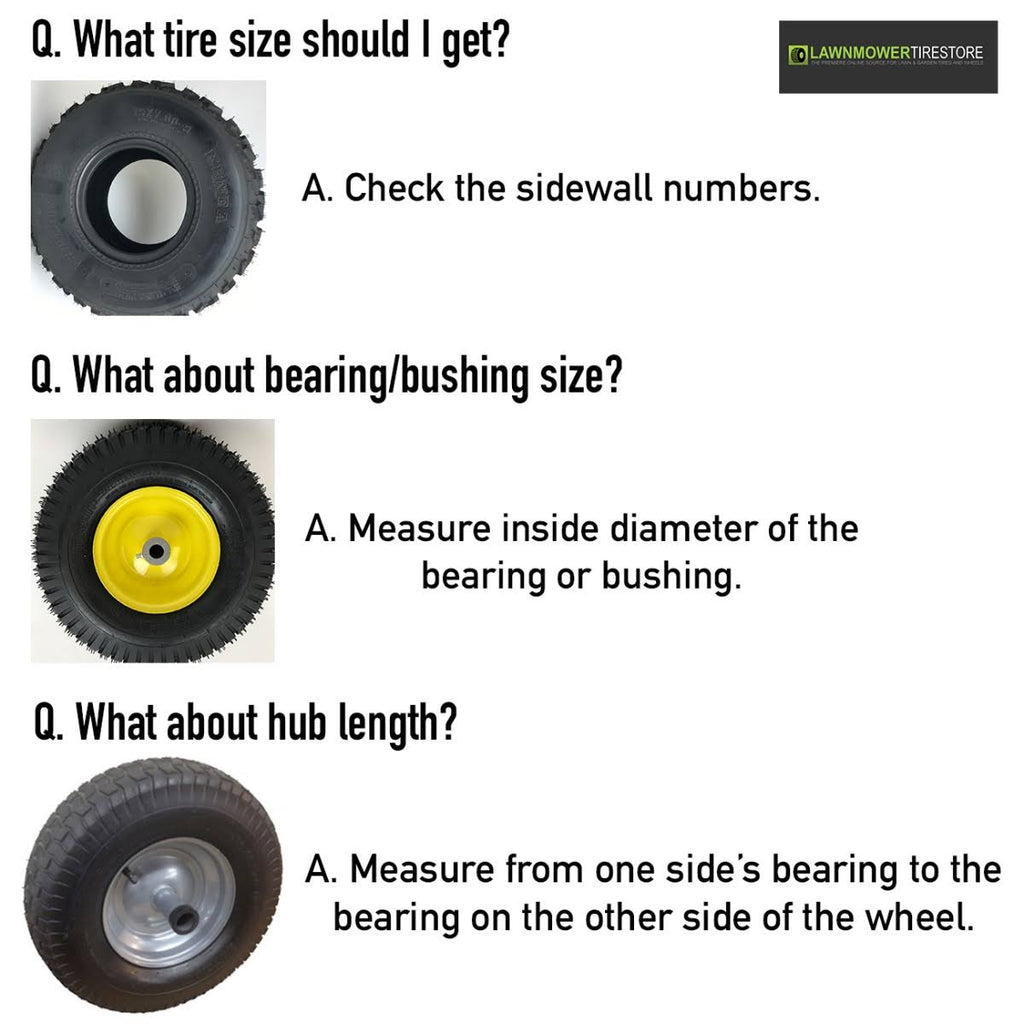 15x6.00-6 Lawn Mower Tire and Rim Set of 2 R54370