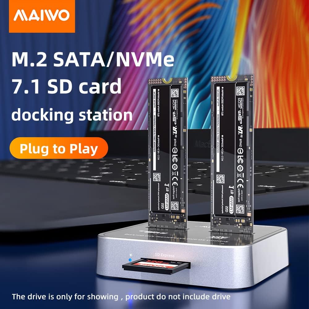 2 Bay M.2 NVMe SATA Dual Protocol Docking Station with USB3.1 GEN2 X2948