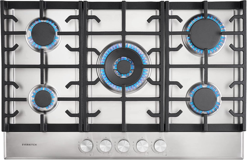 30 inch 5 Burner 304 Stainless Steel Gas Cooktop Y113365