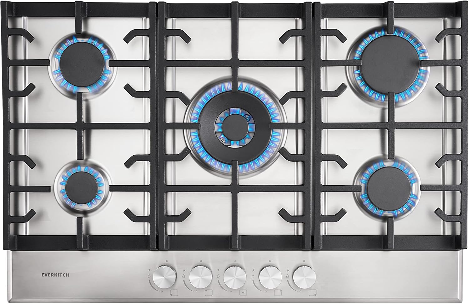 30 inch 5 Burner 304 Stainless Steel Gas Cooktop Y113365