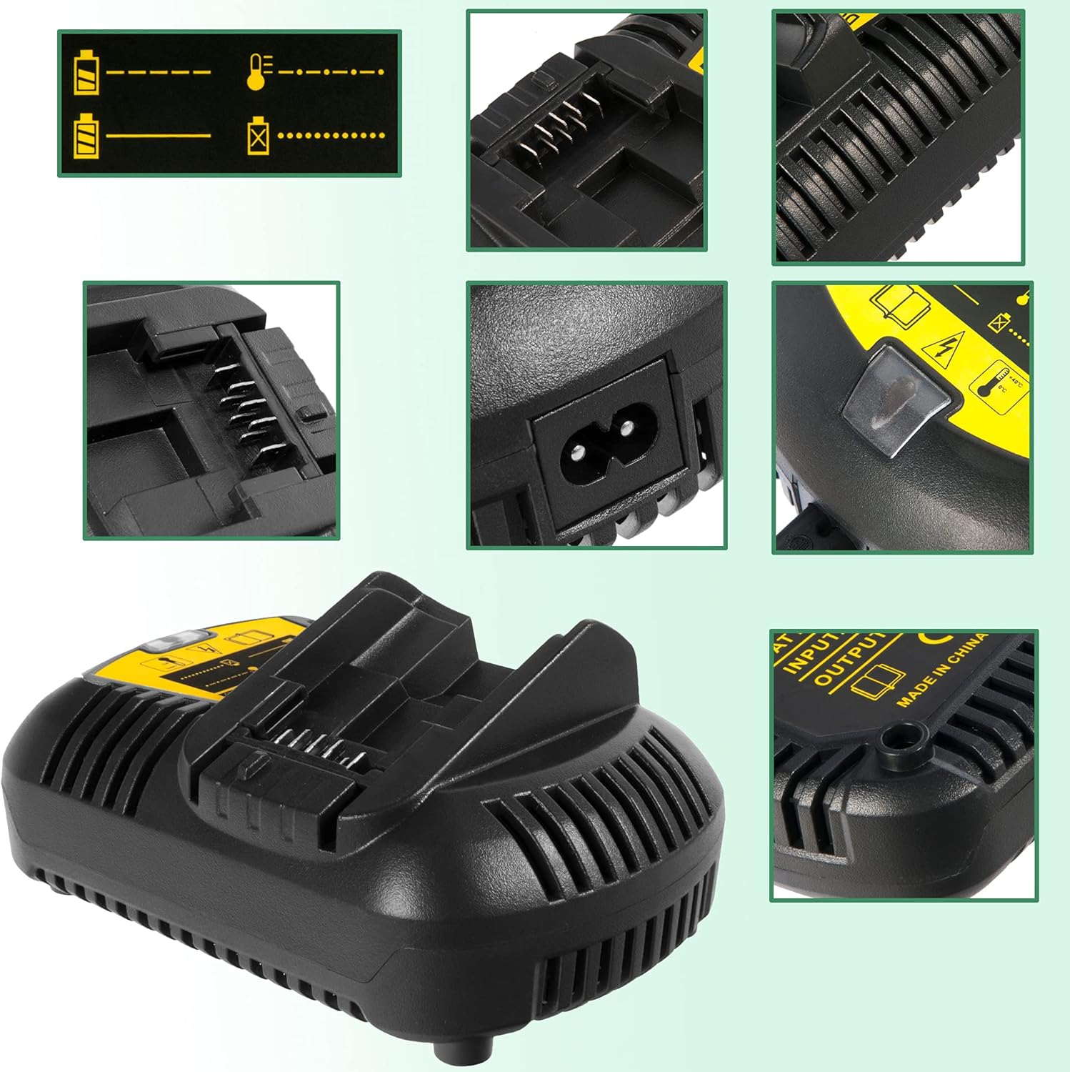 2 Pack 20V 3.0Ah Battery and Charger Combo for Cordless Tools M386
