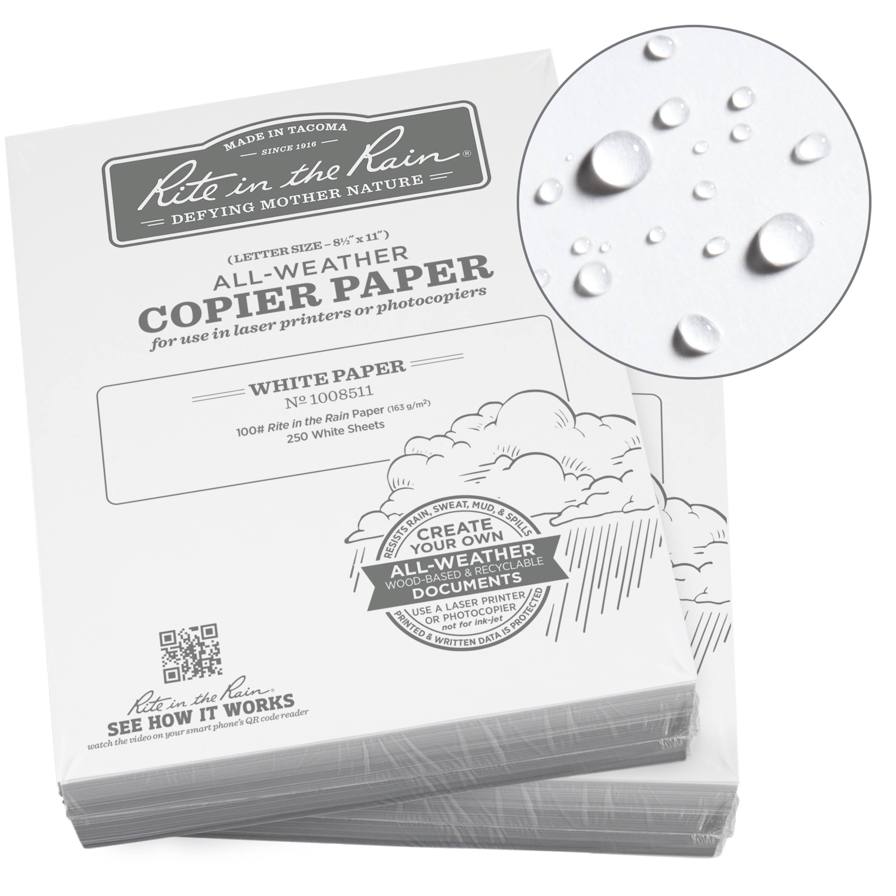 All-Weather 8-1/2 in. x 11 in. 100 lbs. Printer Paper, White (500-Sheet Pack) N344