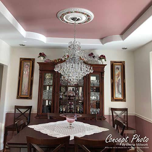 7 1/2x22OD x 1 1/8x22P Ceiling Medallion, Hand-Painted Mississippi Mud Crackle Q3598