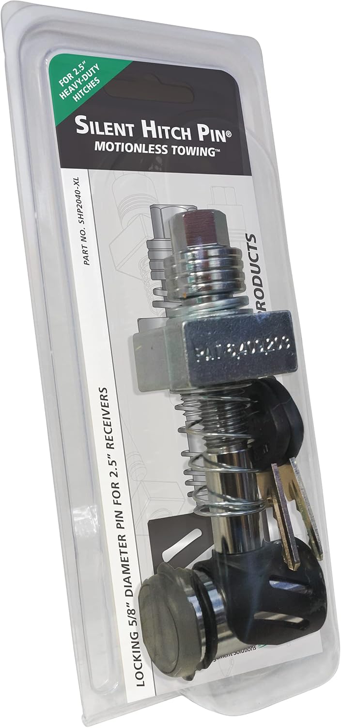 Keyless Locking Silent Hitch Pin for 2.5in Hitches Pack of 2 N34455