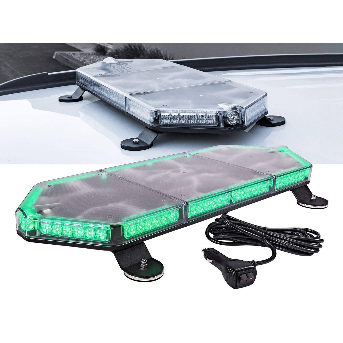 Green 80W LED Emergency Strobe Light Bar O46646