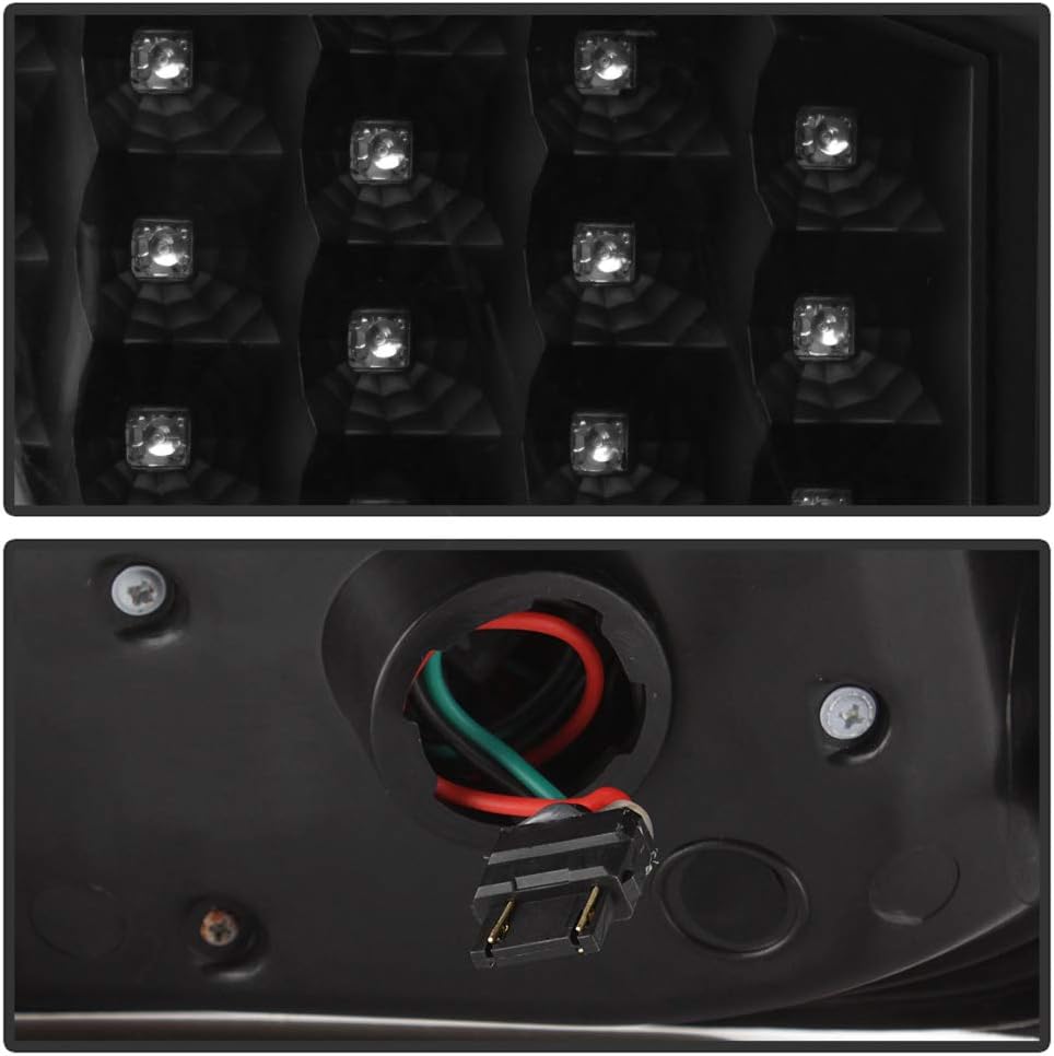 Black LED Tail Lights for 2007-2012 Nissan Altima 4-Door Sedan B797