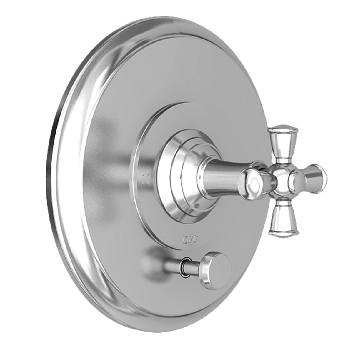 Weathered Copper Tub and Shower Diverter Plate with Handle T659
