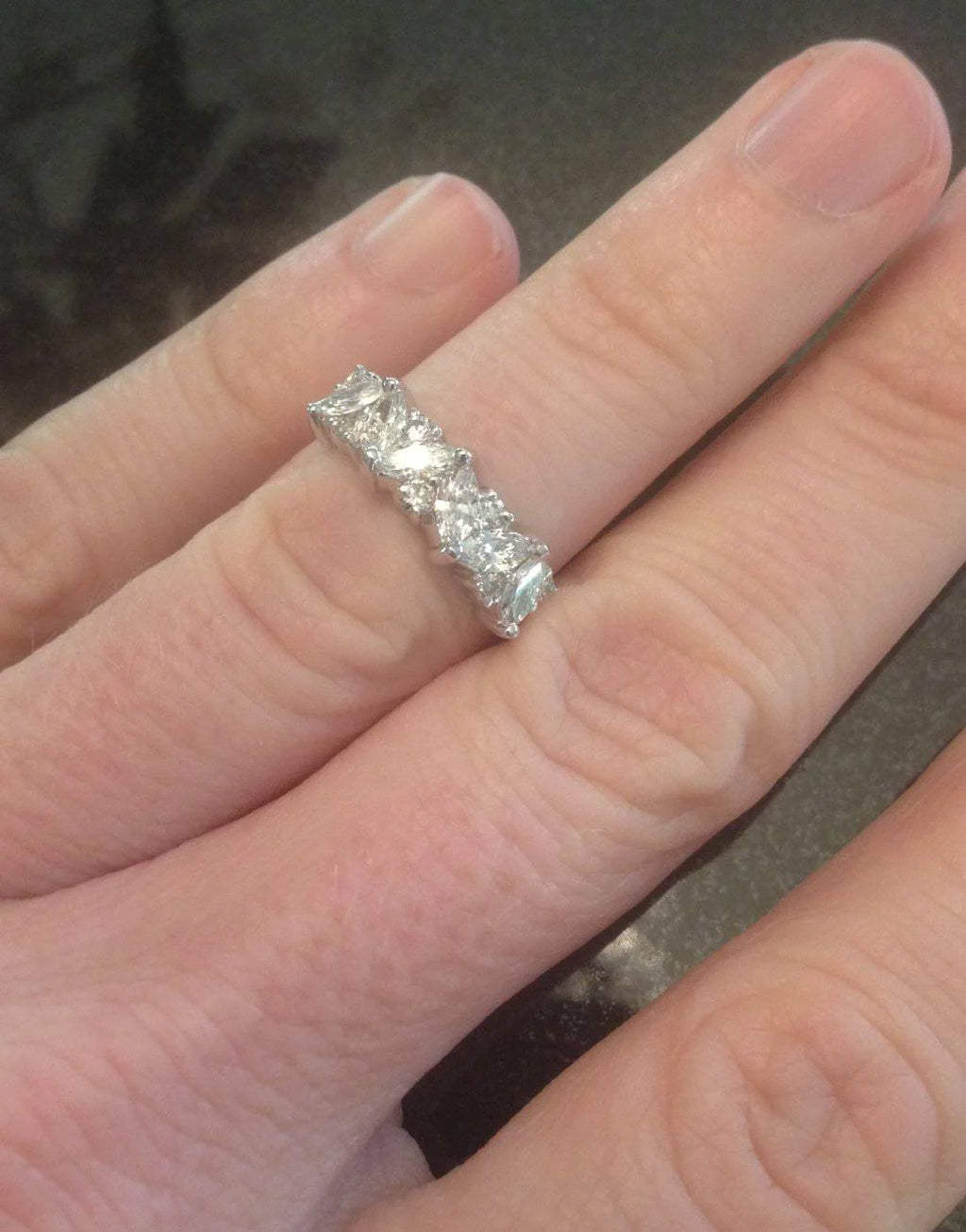 14k White Gold Marquise Diamond Wedding Ring G29261