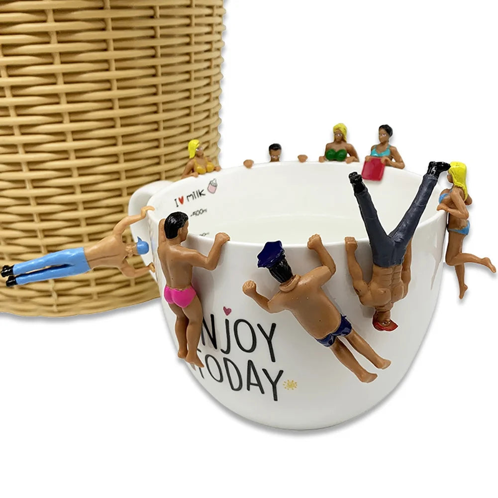 8Pcs Mini Simulated People Dollhouse Pendant Decor R852617