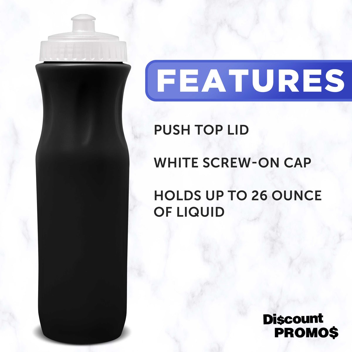 26 oz Plastic Water Bottles Set of 10 H956454