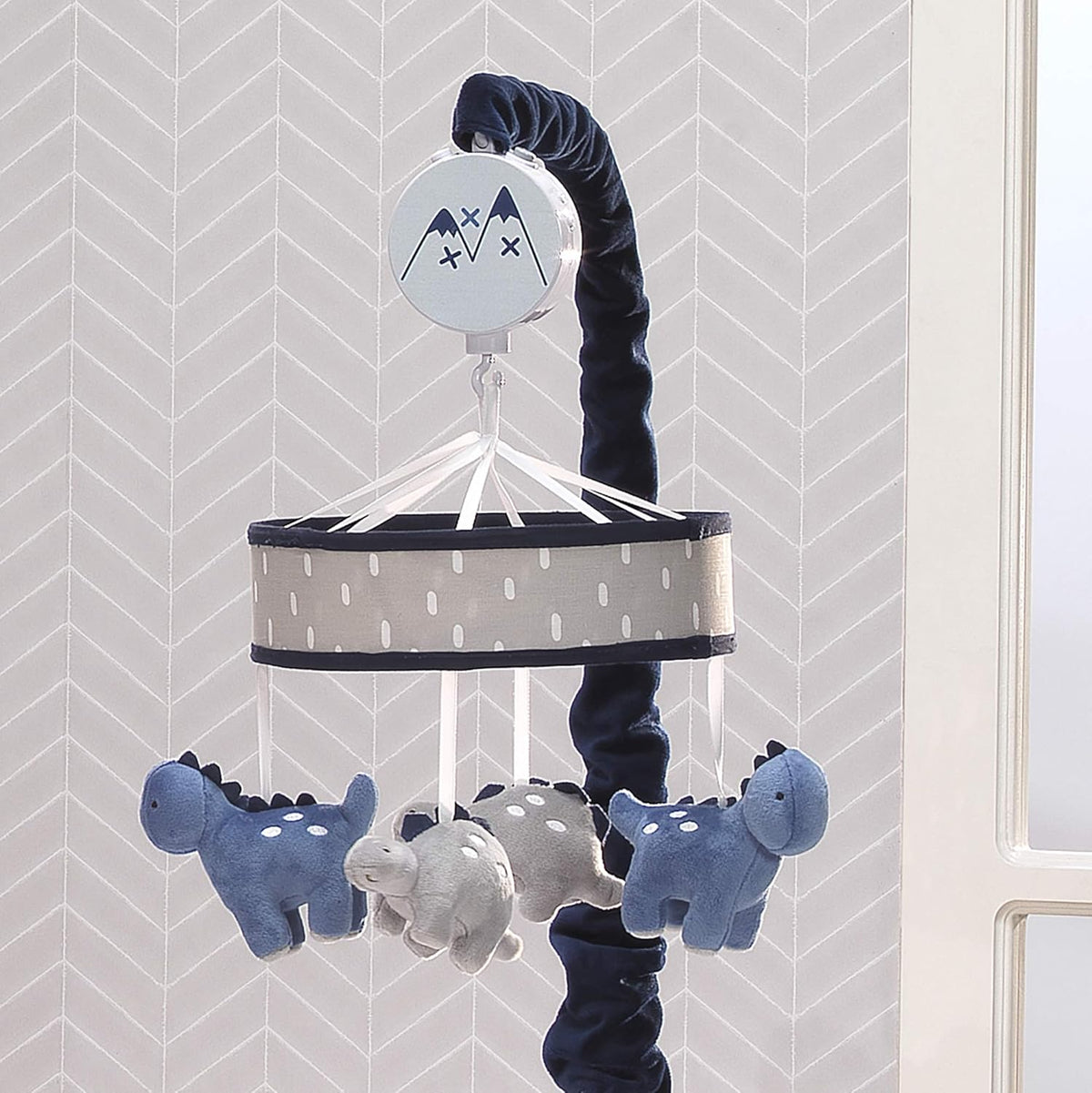 Blue/Gray Dinosaur Musical Baby Crib Mobile T969