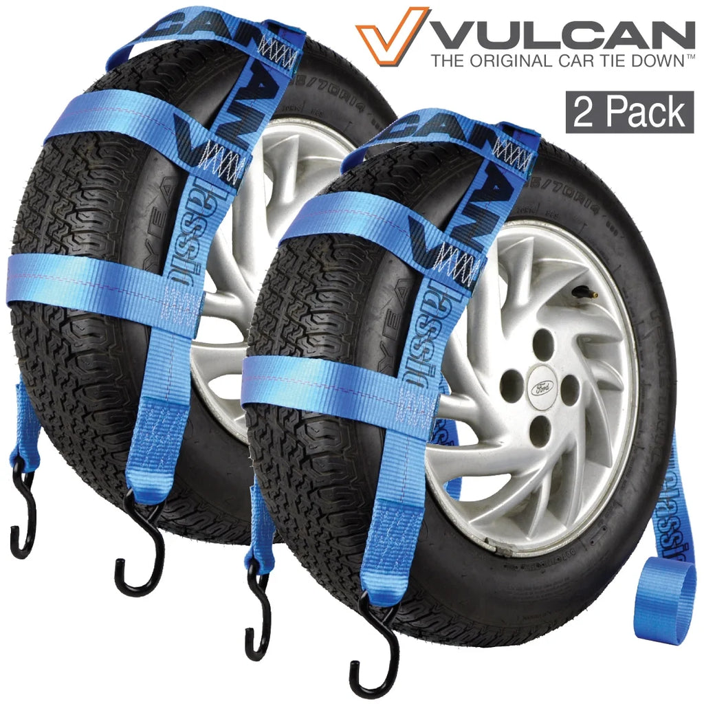 Blue 78 inch Wheel Dolly Tire Strap with S Hooks, 2 Pack F606069