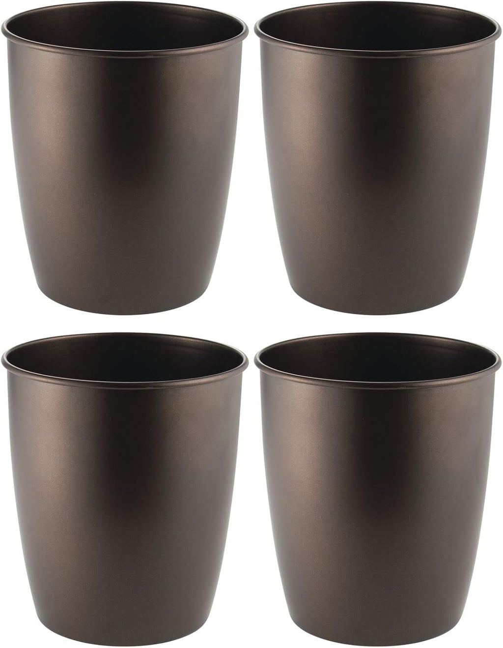 Satin Steel 4 Pack Round Metal Trash Can O8833