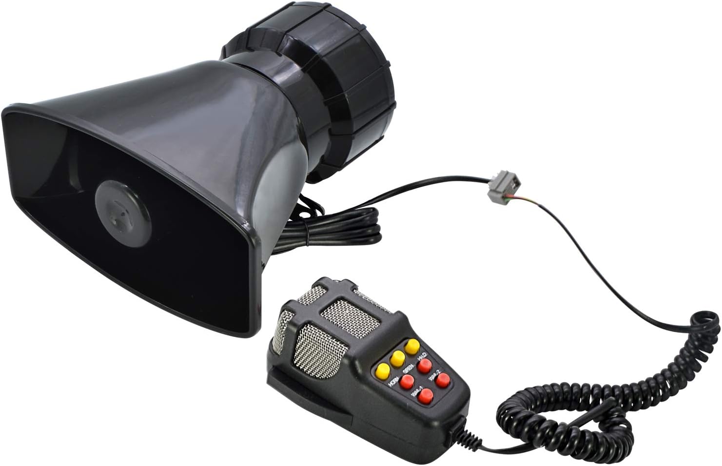 100W 7 Tones Wired Handheld Microphone Car Siren Speaker H7797