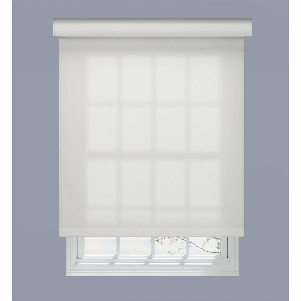 Custom Cordless Cassette Solar Roller Shade, 30 W x 66 H White D82492