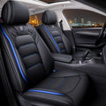 Leather Auto Car Seat Covers 5 Seats Full Set (BK - Pink) Q514187