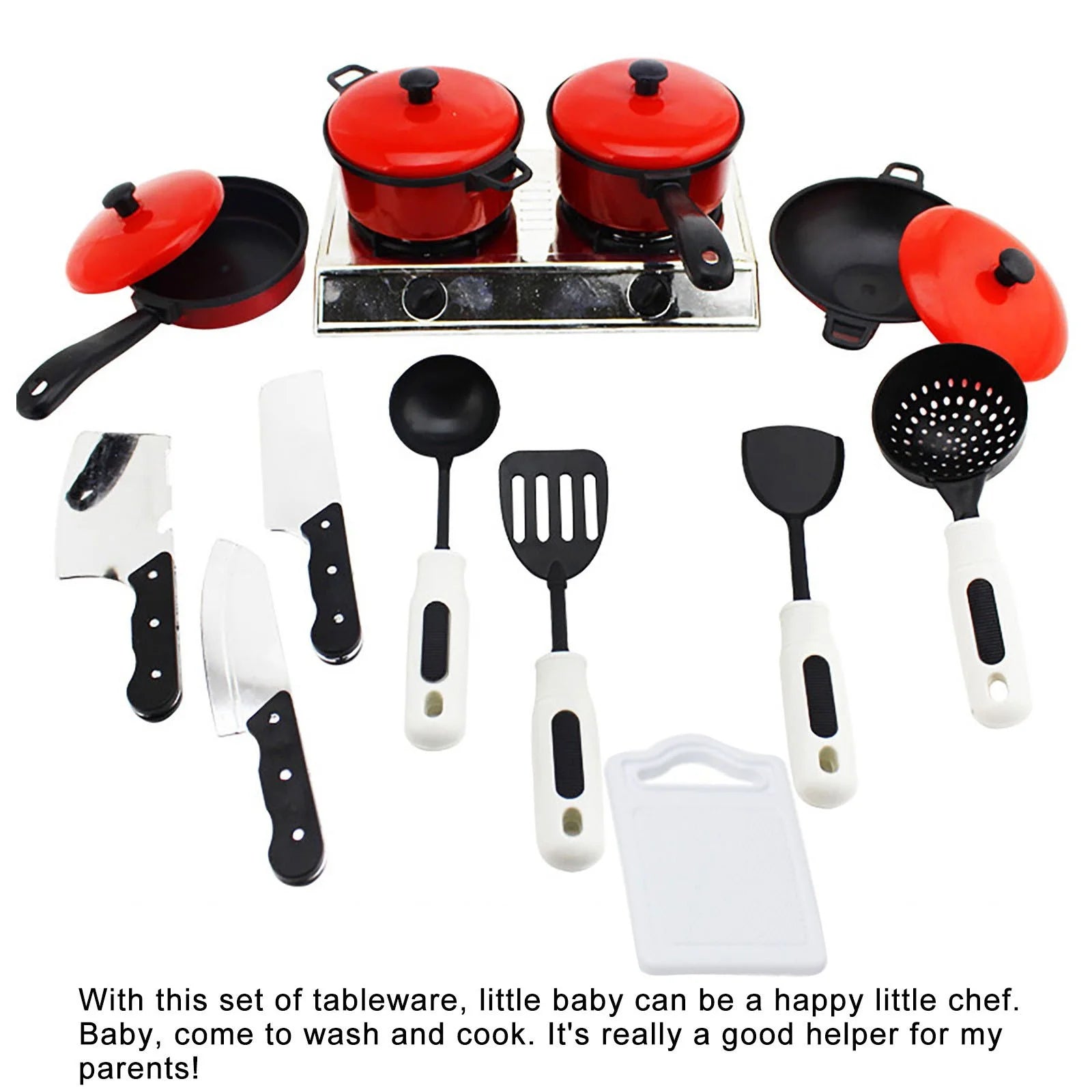 Play Kitchen Set with Cookware Pots and Pans X733893
