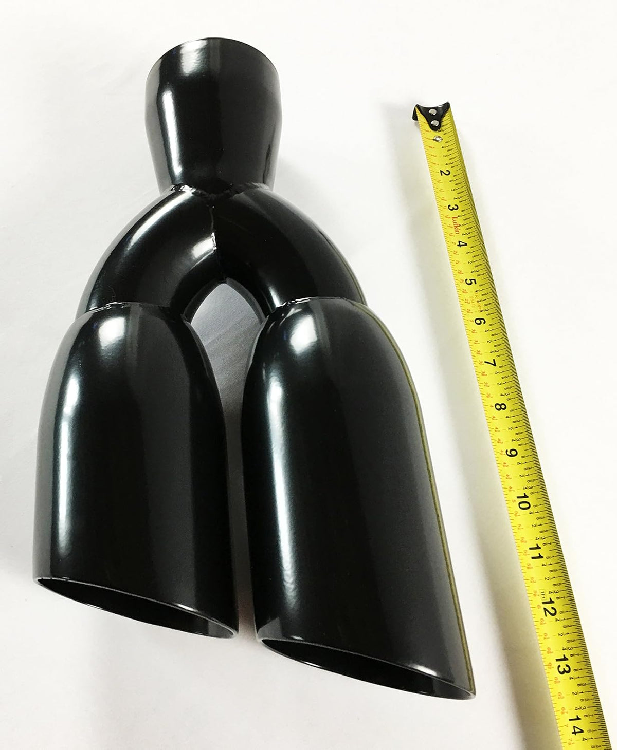 Black Stainless Steel Dual Round Slant Angle Exhaust Tip G4193