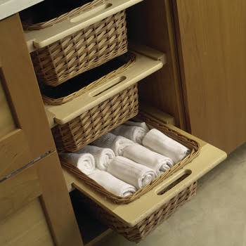 Wicker Basket Organizer for 18 in. Wide Framed Cabinet Y379